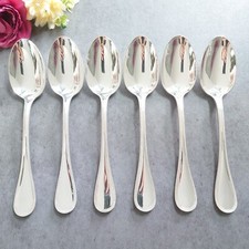 Christofle Perles 6pcs Silverplate Flatware Standard Spoon Excellent