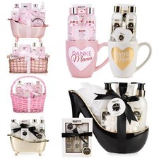 Coffret de Bain Merci Maman Idée Cadeau Femme Fête des Mères Parfum Rose Vanille