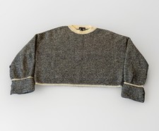 SARAH PACINI One Size S / M Knitted Top Sweater Cotton Wool Blend Made In Italy