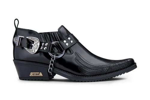 Homme cuir western chaussures - cuir,