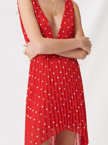 Maje women red pleated - maje, women's