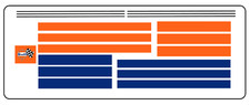 DECALS Color Bands GULF Stripes + Black Lines DECAL Decal Black Line