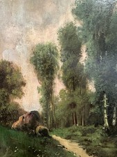 Huile sur panneau signée