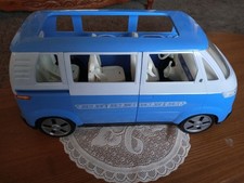 2002 Barbie Vintage Volkswagen Micro Bus Camper Van Blue
