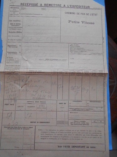 Vieux papiers chemins de fer - vieux,