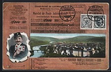 Old postcard Diekirch, general aerial view 1909 