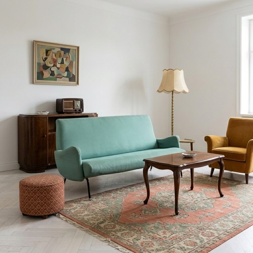 Canapé pliante vintage tissu - pliante,