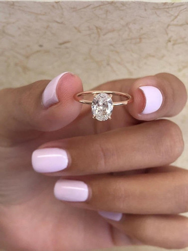 Bague solitaire - , de