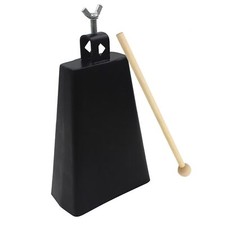 7 Inch Steel Cow Bell Hand Percussion Instrument with Stick C...