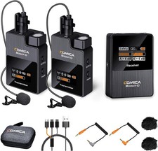 Wireless Microphone, BoomX-D2 Dual Channel 2.4G Wireless System Lavalier Wireles