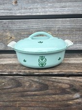 Vintage DRU Holland Blue Enamel Cast Iron Dutch Oven Beautiful ?