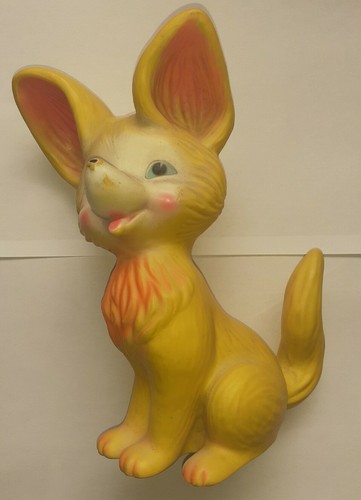 Figurine pouet renard jaune - figurine,