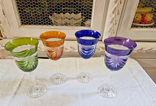 Verres pied cristal de - cristal,