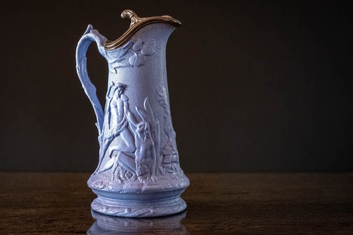 Pichet ancien grès bleu
