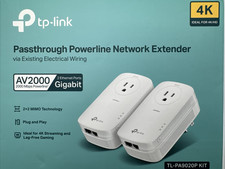 TP-Link | AV2000 TL-PA9020P Kit | Passthrough Powerline Network Extender