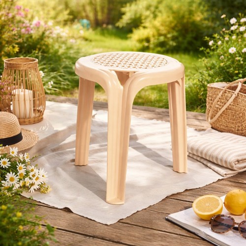 Tabouret vintage stamp beige - tabouret,
