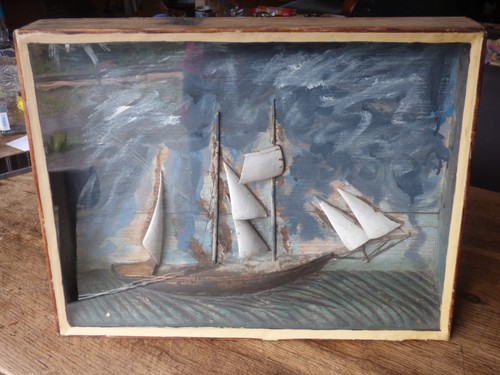 Ancien antique diorama voto - antique, ex