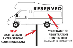 Motorhome caravan pitch - motorhome/caravan, marker