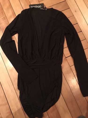 Sexy black body - body, boohoo