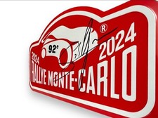 Plaque Monte-Carlo 2024 - WRC - signé parSébastien Ogier