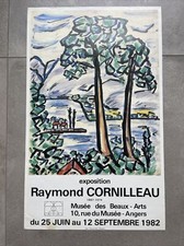 RAYMOND CORNILLEAU Affiche originale BEAUX ARTS ANGERS 1982 - 39,5 cm x 64 cm