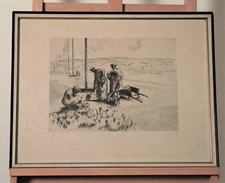 Etching by Jean Donnay - Painting - Cold Pin Etching
