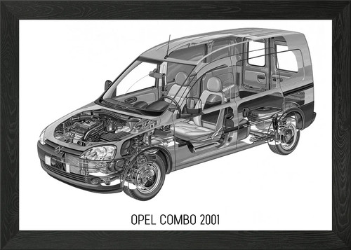 Opel combo 2001 framed - combo, wall