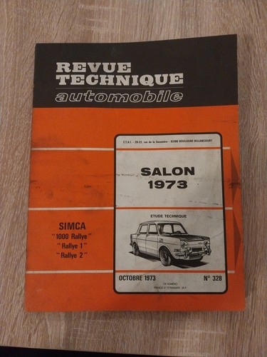 Revue technique simca - simca, 1000