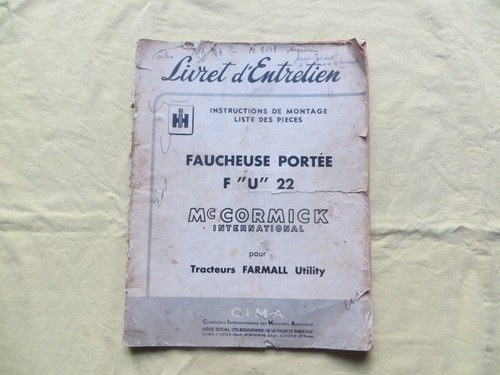 Cormick faucheuse portée - mc,
