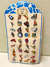 Set 36 Pins PLV Store Display Fake JO Pins Badges Winter 92 Vintage Pub Used