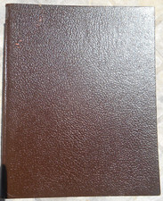 album de timbre thiaude ancien 16 feuilles 32 pages moyen vide 6 bandes bleu