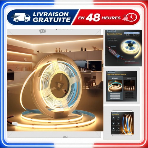 Brimeti ruban led cob 12v - ruban, 5m