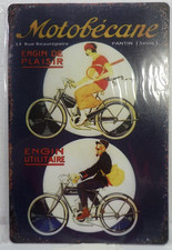 Plaque bois VINTAGE 20x30 VIEILLE PUB  MOTOBECANE  NVba