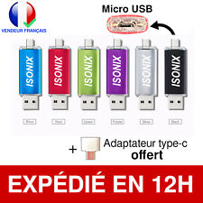 Clé Usb 32 - 128 Giga 2.0 Flash Drive 3 En 1 USB Smartphone Android Ordinateur