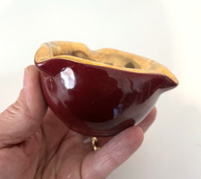 Cendrier céramique rouge et