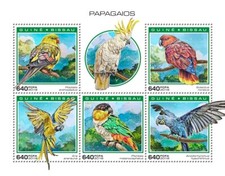 Parrots MNH Stamps 2018 Guinea-Bissau M/S