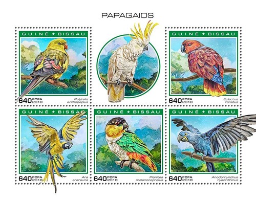 Parrots mnh stamps 2018 - stamps,