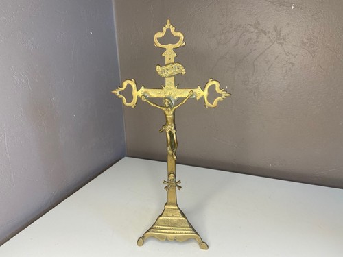 Crucifix autel ancien - ancien, en