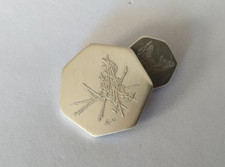 GEORGES MATHIEU RARE BOUTON DE MANCHETTE ARGENT MASSIF Monnaie de Paris