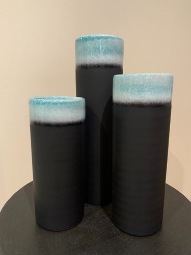 Trio vases rouleaux en - trio, de