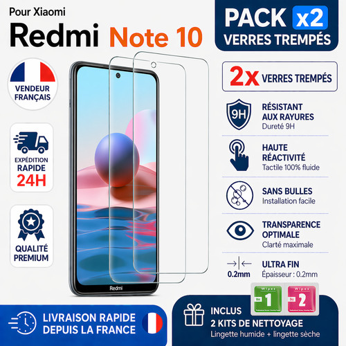 Verre trempé xiaomi redmi - 2x,