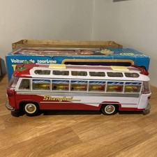 Shanghai - Vintage 1960 - Tin Touring Bus-ME086 Friction Battery Powered w/ Box
