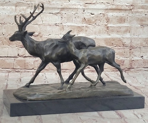 Bronze rutting stags real - stags,