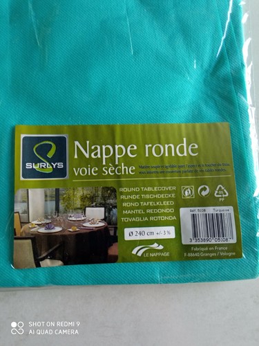 Nappe ronde papier - ronde, effet
