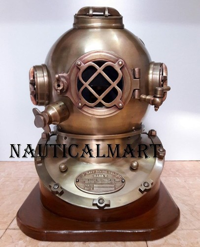 Casque plongée ancien en - ancien,
