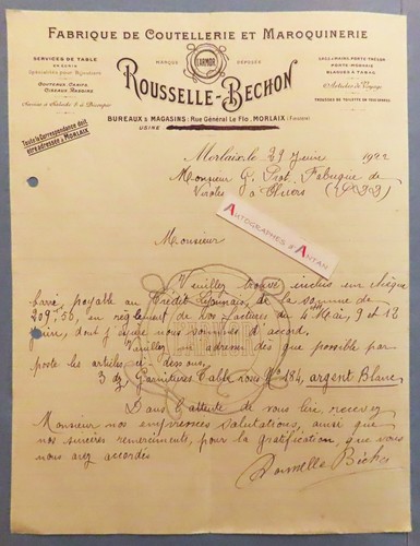 Morlaix 1922 rousselle - ●,