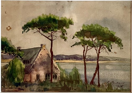 Aquarelle paysage signée g - aquarelle,,