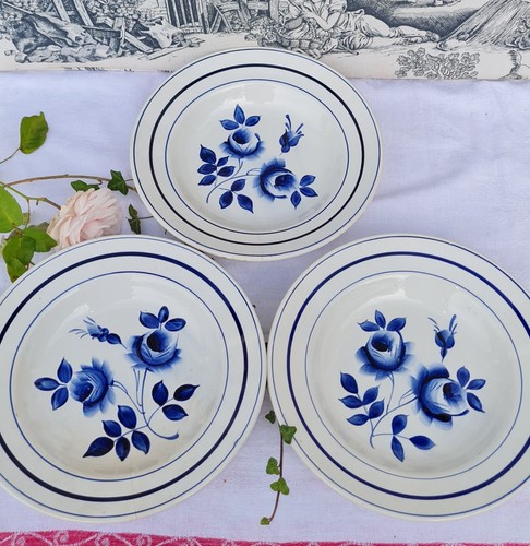 Anciennes assiettes creuses - anciennes,