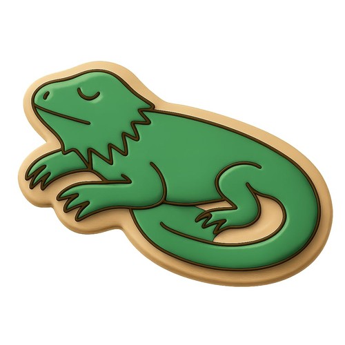 Resting pogona cookie cutter - resting, &