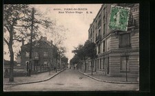 Old postcard Parc-St-Maur, Rue Victor-Hugo 1924 